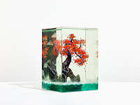 *Petals on a Wet, Black Bough*, 2024
Glass, Epoxy, Acrylic Paint, Ink
13.125 x 9.125 x 8.375 inches