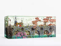 *Arcadia to Empire*, 2025
UV Printed Glass, Epoxy, Collage, Acrylic Paint
10.25 x 25.25 x 9.625 inches